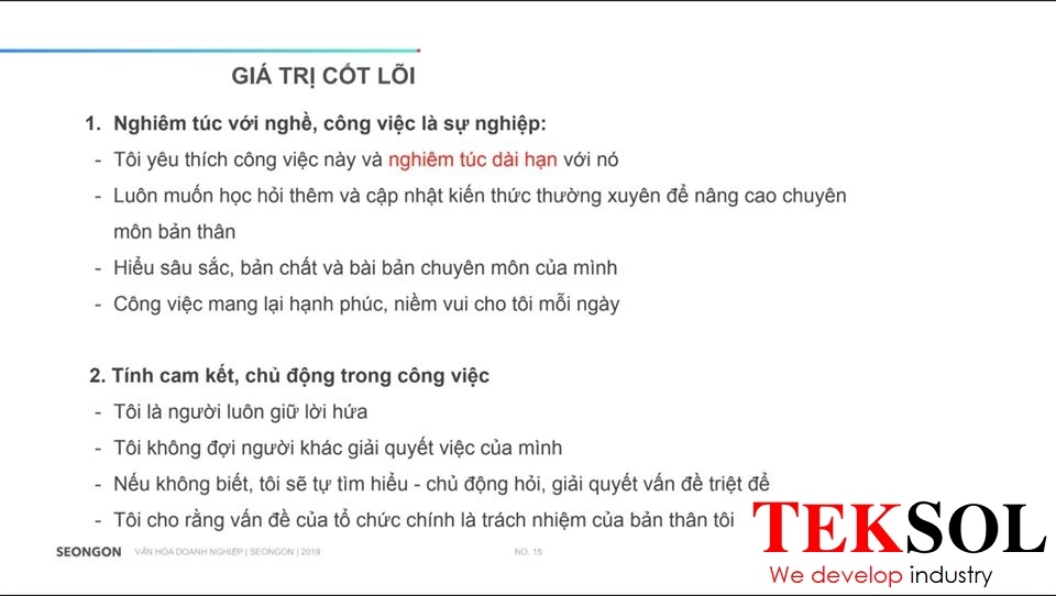 Giá trị cốt lõi của SEOngon